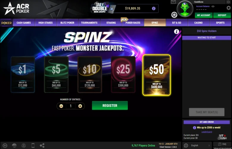 SPINZ: ACR Poker Relaunches Its Jackpot Sit&Go Tournaments
